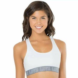 SO NWT White Cotton Love Racerback Bralette XS S